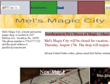 Tablet Screenshot of melsmagic.com